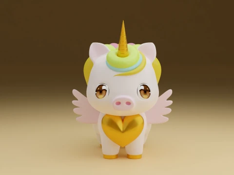 Valentine unicorn 3D Принт Модель