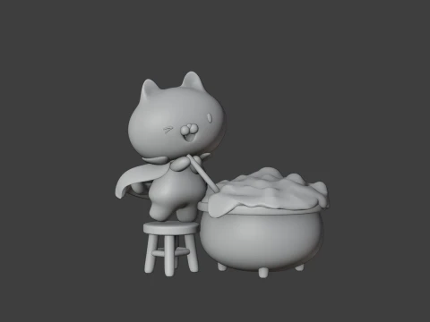 Halloween cat 3D Print Model