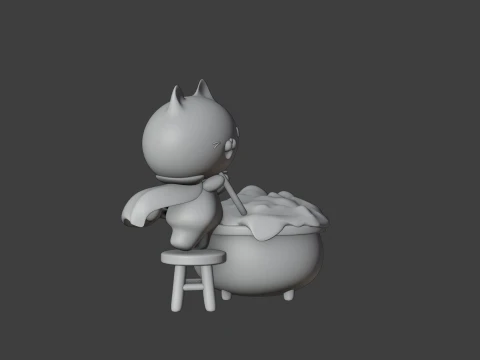 Halloween cat 3D Print Model