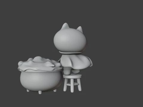 Halloween cat 3D Print Model