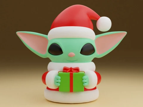 Baby yoda christmas figure 3D 프린트 모델