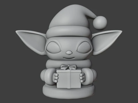 Baby yoda christmas figure 3D Print Model