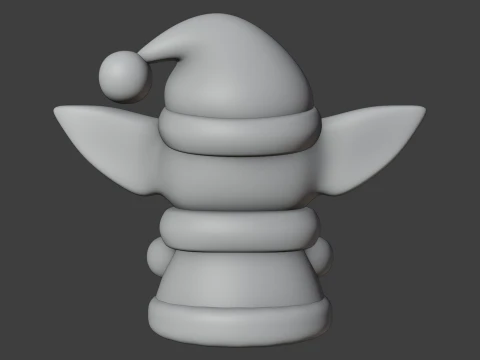 Baby yoda christmas figure 3D Print Model