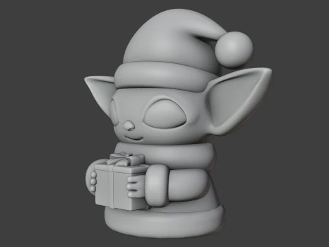 Baby yoda christmas figure 3D Print Model