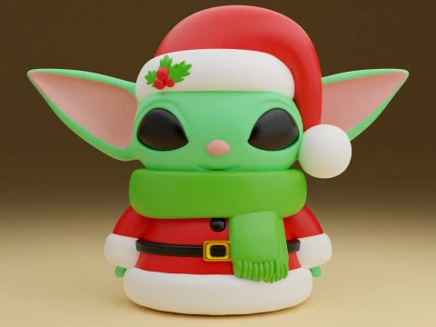 Baby yoda christmas figure 3D 프린트 모델