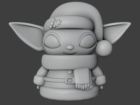 Baby yoda christmas figure 3D Print Model