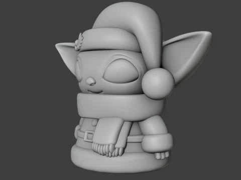 Baby yoda christmas figure 3D Print Model