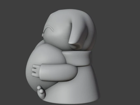Baby yoda valentine figure 3D Print Model