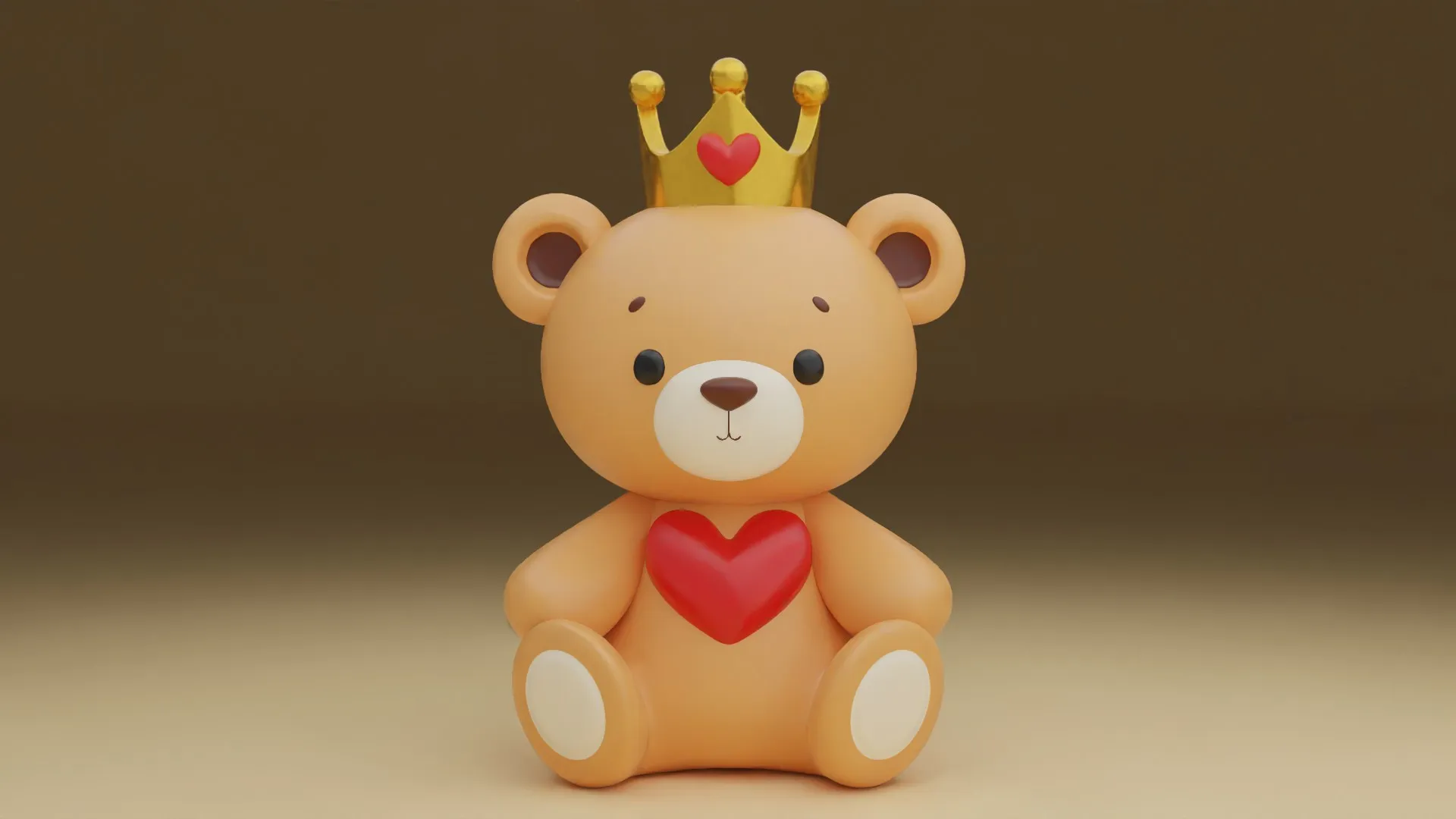 Valentine bear 3D Print Model .c4d .max .obj .3ds .fbx .stl .blend 