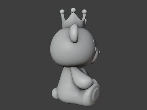 Valentine bear 3D Print Model