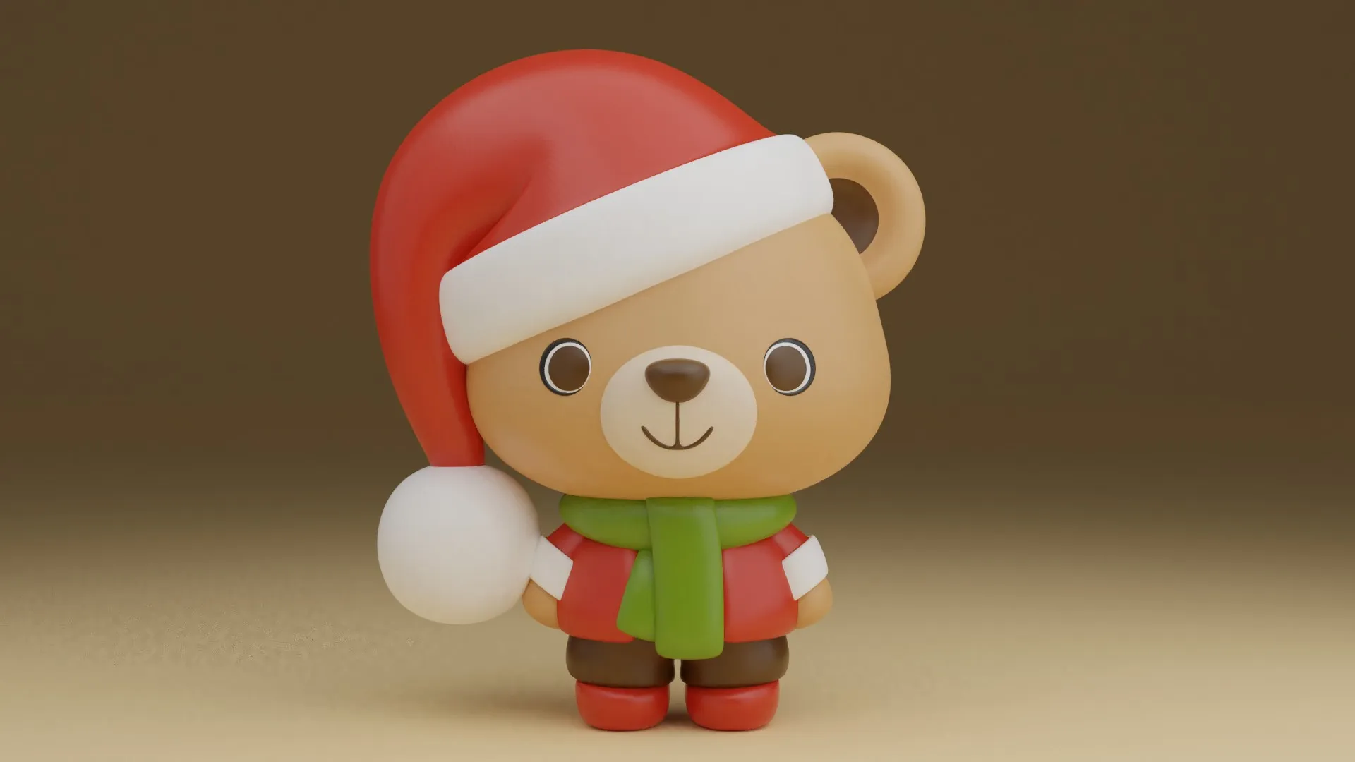 Christmas bear 3D Print Model .c4d .max .obj .3ds .fbx .stl .blend 