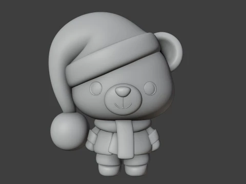 Christmas bear 3D Print Model