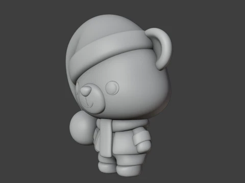 Christmas bear 3D Print Model