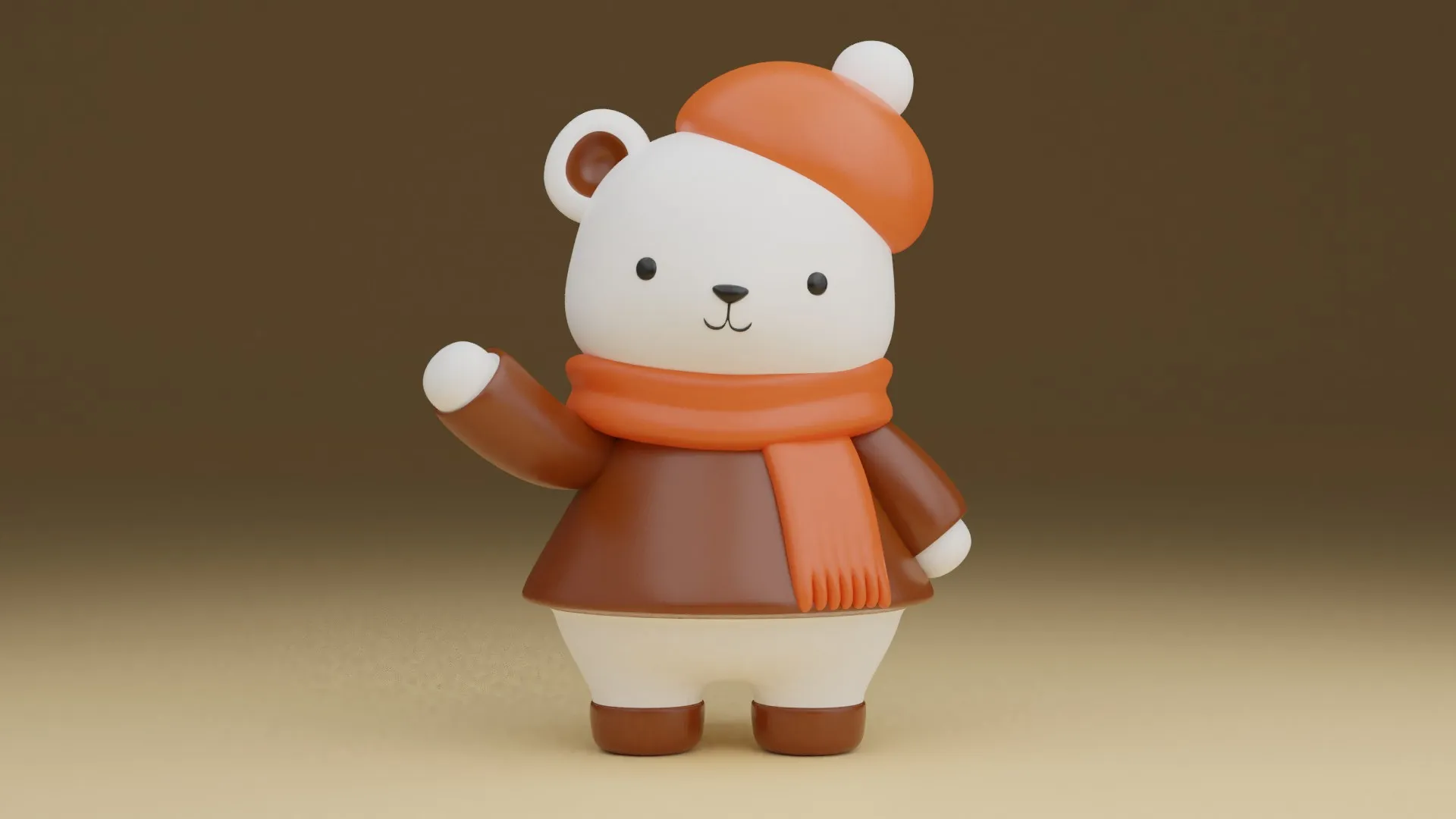 Christmas bear 3D Print Model .c4d .max .obj .3ds .fbx .stl .blend 