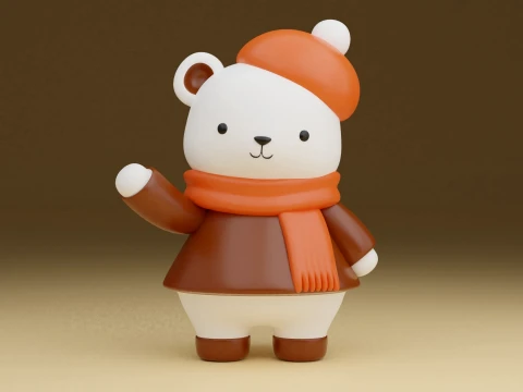 Christmas bear 3D 프린트 모델