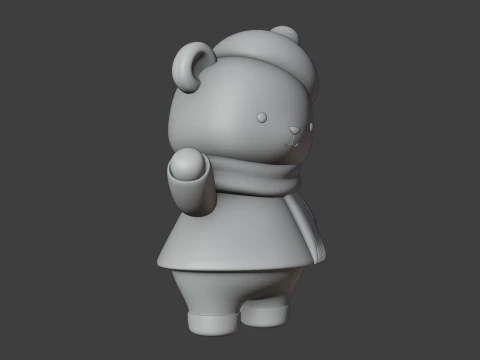 Christmas bear 3D Print Model