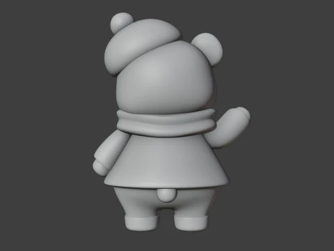 Christmas bear 3D Print Model