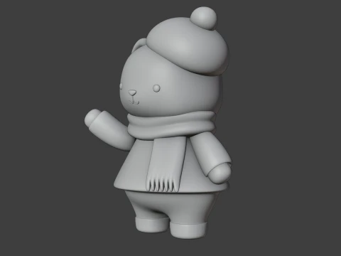 Christmas bear 3D Print Model