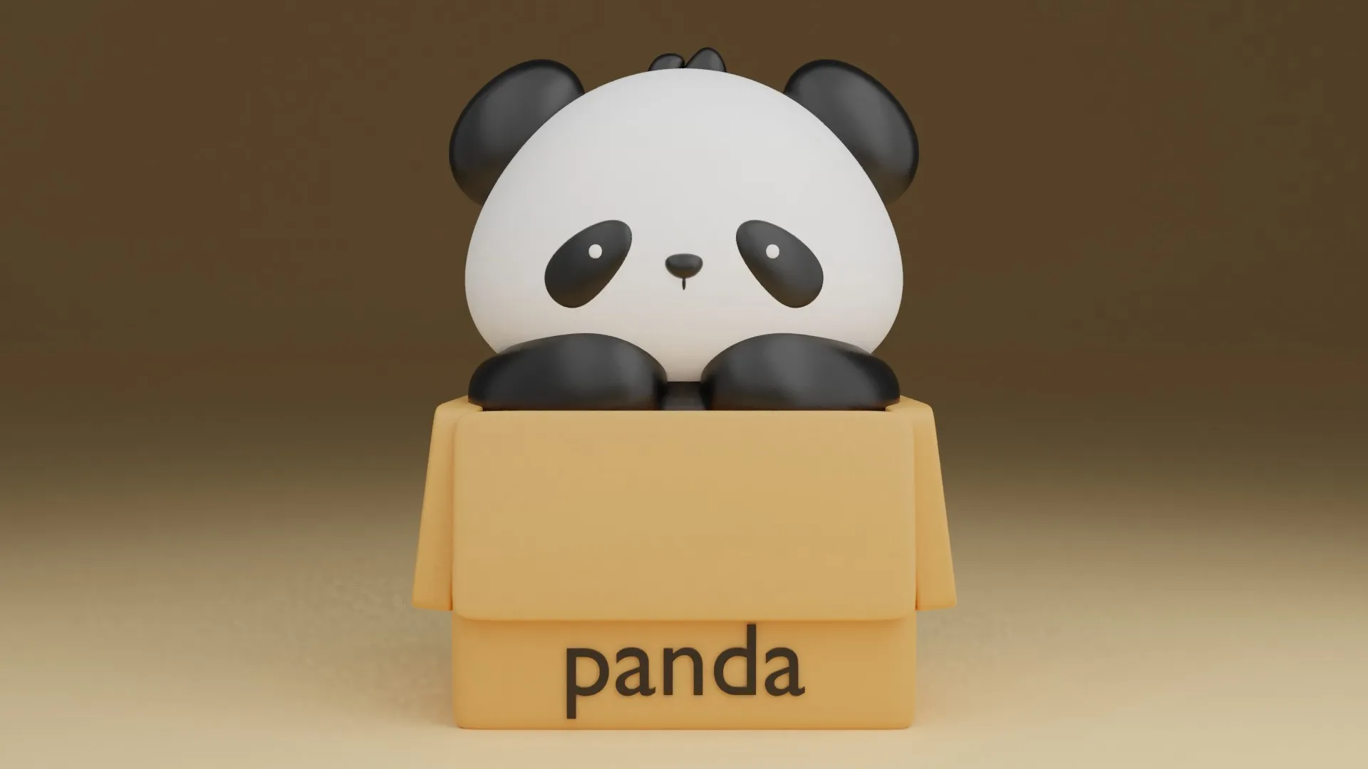 Panda 3D Print Model .c4d .max .obj .3ds .fbx .stl .blend 