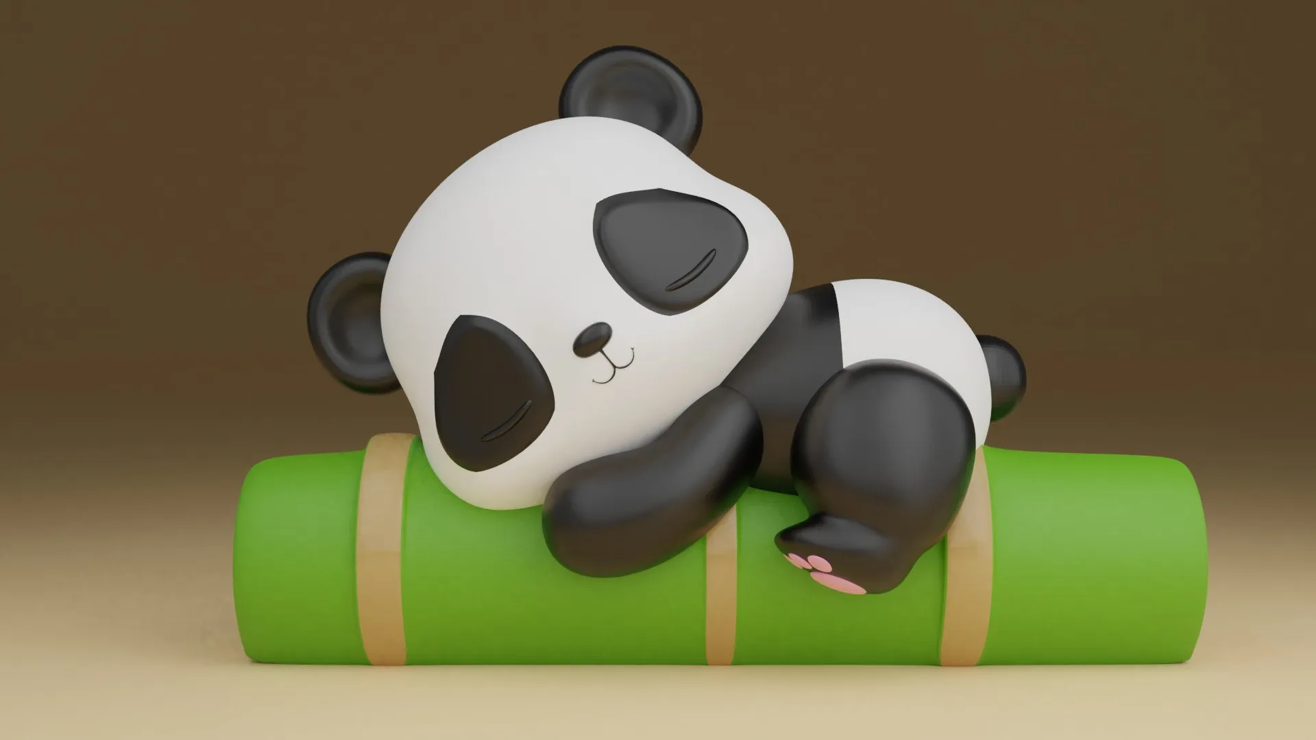 Panda 3D Print Model .c4d .max .obj .3ds .fbx .stl .blend 