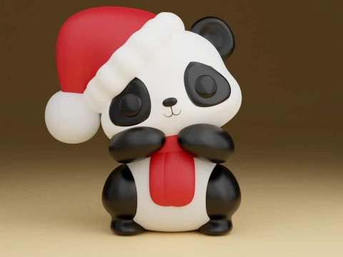 Christmas panda 3D 프린트 모델