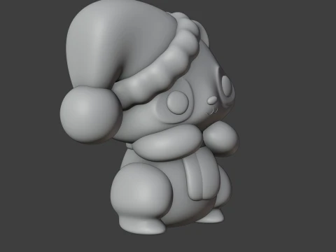Christmas panda 3D Print Model
