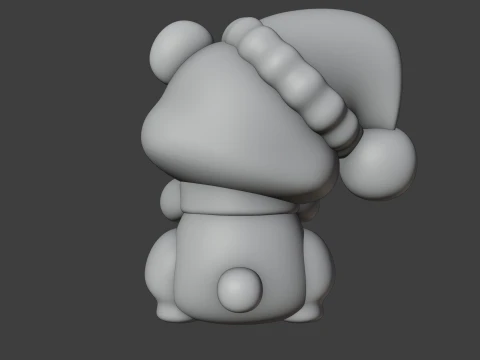 Christmas panda 3D Print Model