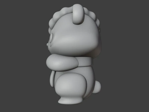 Christmas panda 3D Print Model