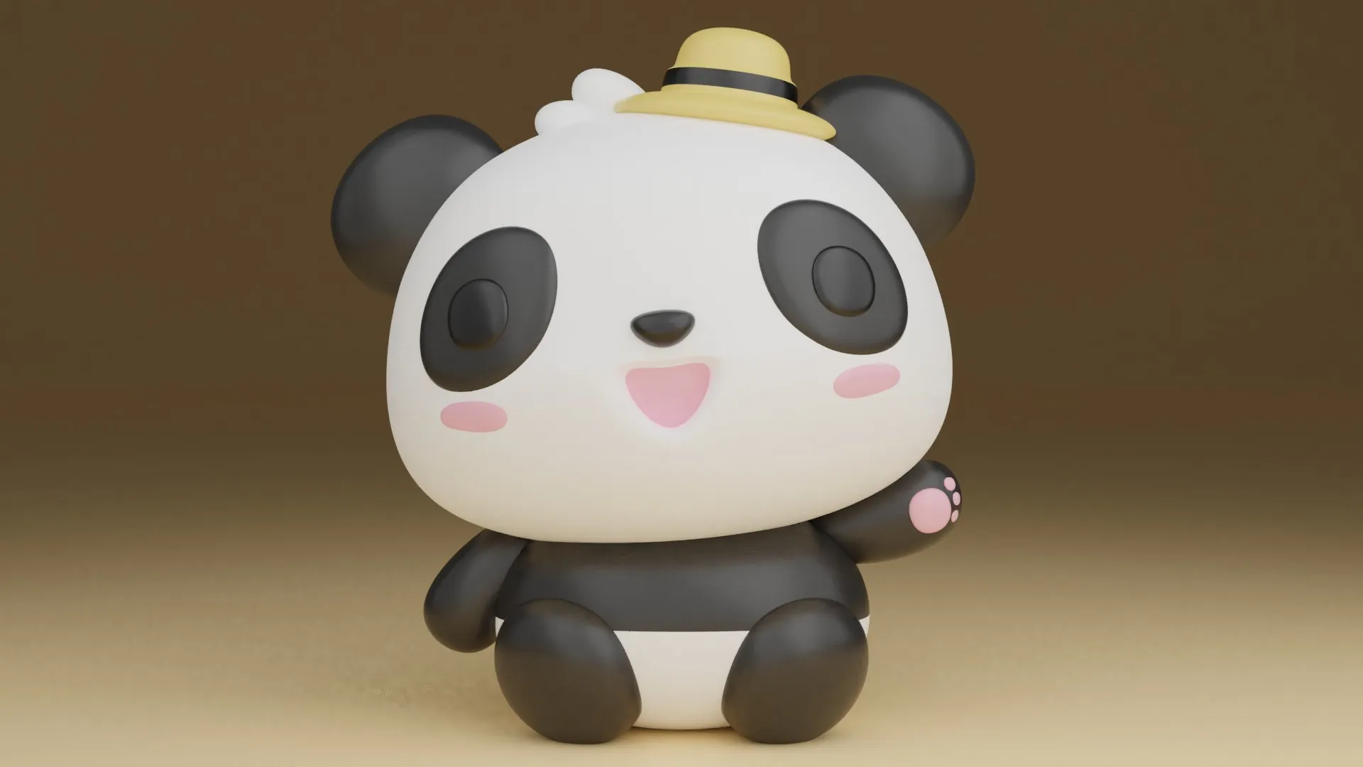 Panda 3D Print Model .c4d .max .obj .3ds .fbx .stl .blend 
