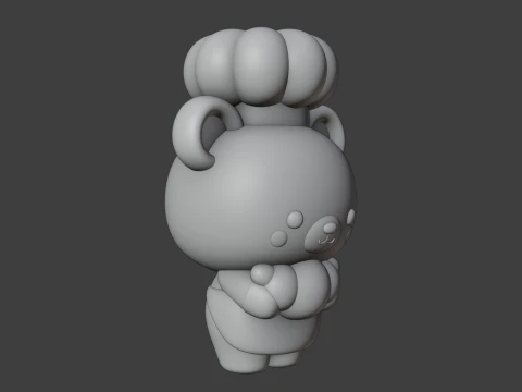 Chef bear 3D Print Model