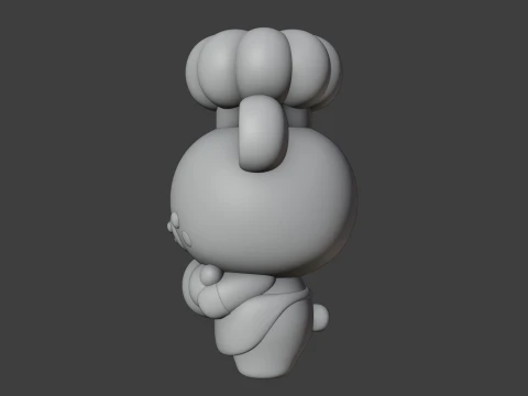 Chef bear 3D Print Model