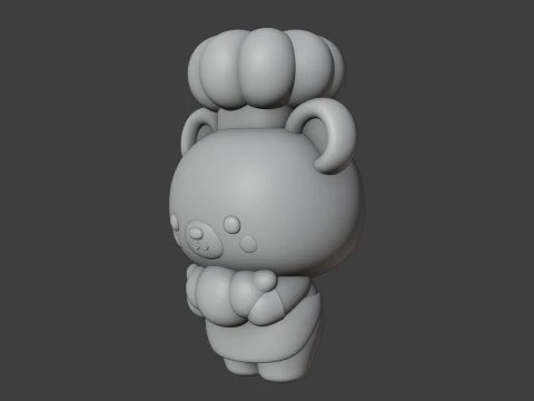 Chef bear 3D Print Model