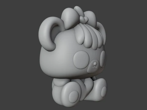 Valentine bear 3D Print Model