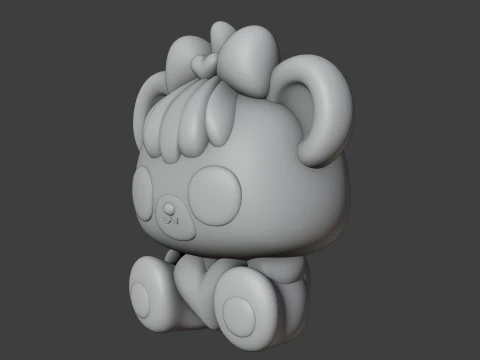 Valentine bear 3D Print Model