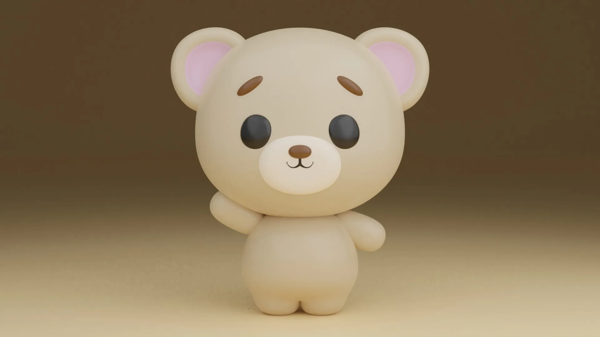 Bear 3D Print Model .c4d .max .obj .3ds .fbx .stl .blend 