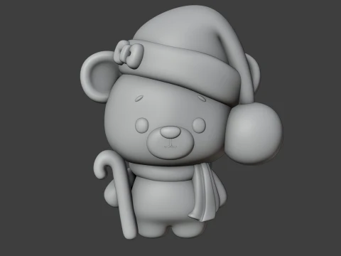 Christmas bear 3D Print Model