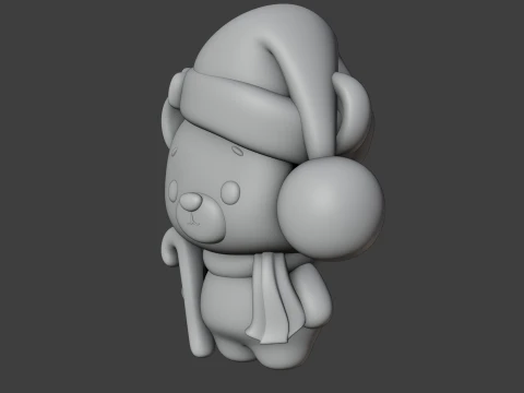 Christmas bear 3D Print Model
