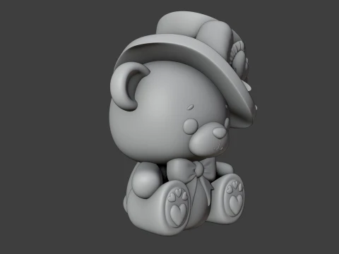Valentine bear 3D Print Model