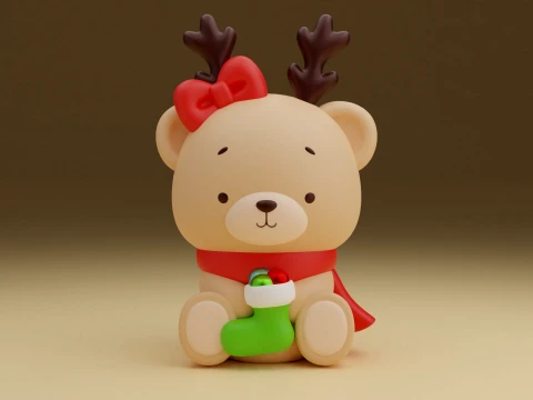Christmas bear 3D 프린트 모델