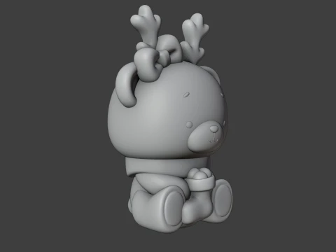 Christmas bear 3D Print Model