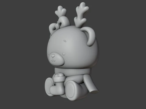 Christmas bear 3D Print Model