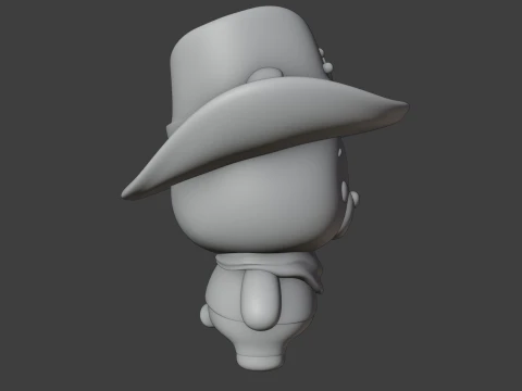 Cowboy bear 3D Print Model