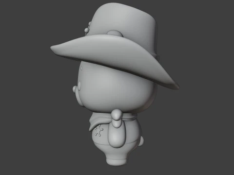 Cowboy bear 3D Print Model
