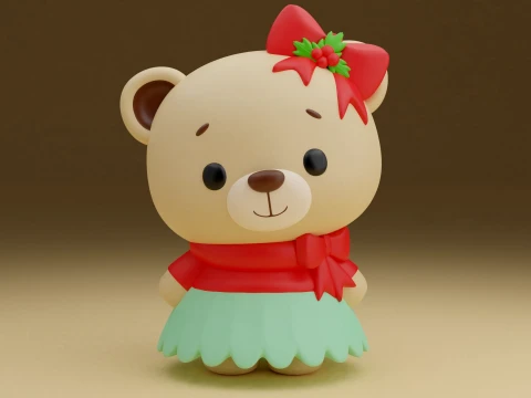 Christmas bear 3D 프린트 모델