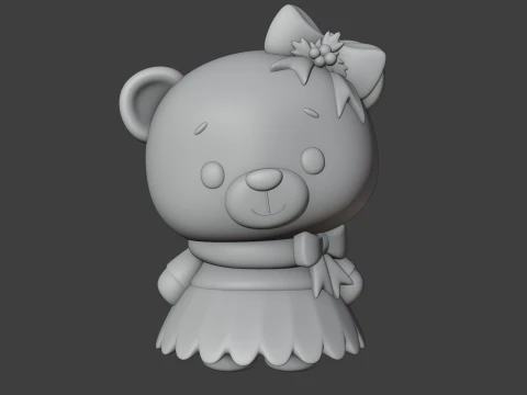 Christmas bear 3D Print Model
