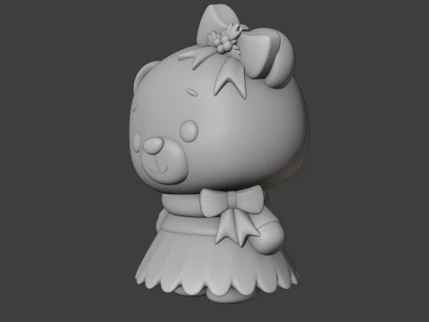 Christmas bear 3D Print Model