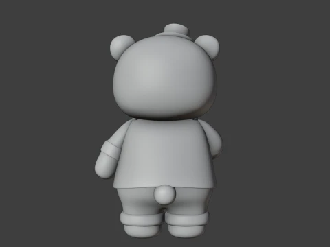Valentine bear 3D Print Model