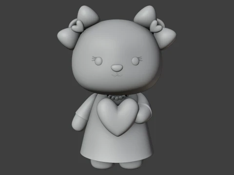 Valentine bear 3D Print Model