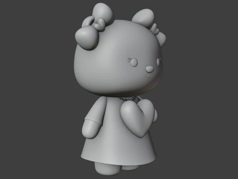 Valentine bear 3D Print Model