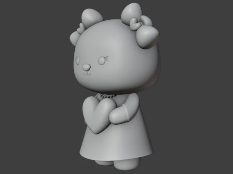 Valentine bear 3D Print Model